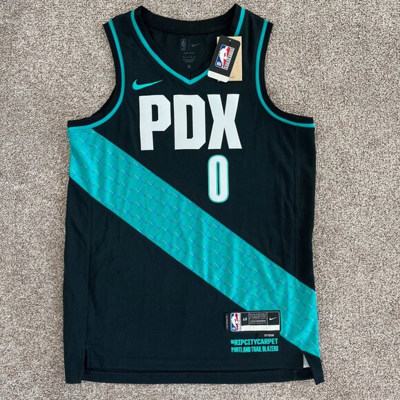 Nike Portland Trailblazers City Edition PDX Damian Lillard Swingman Jersey L 48 - Picture 2 of 8